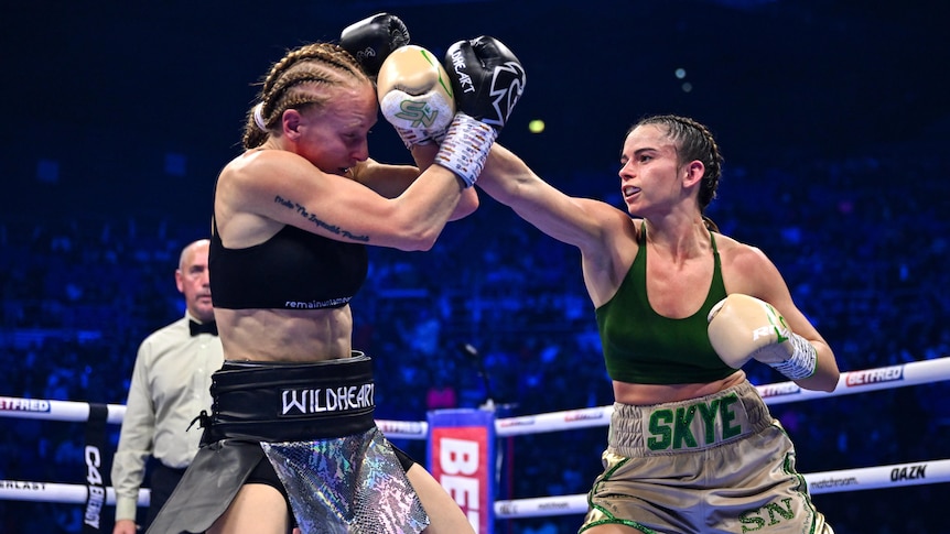 Die australische Boxerin Skye Nicolson dominiert die Schwedin Lucy Wildheart mit 9:0, nachdem sie Profi geworden ist
