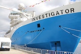 CSIRO's ship The Investigator docked in Hobart