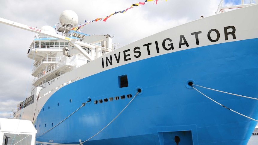 CSIRO's ship The Investigator docked in Hobart