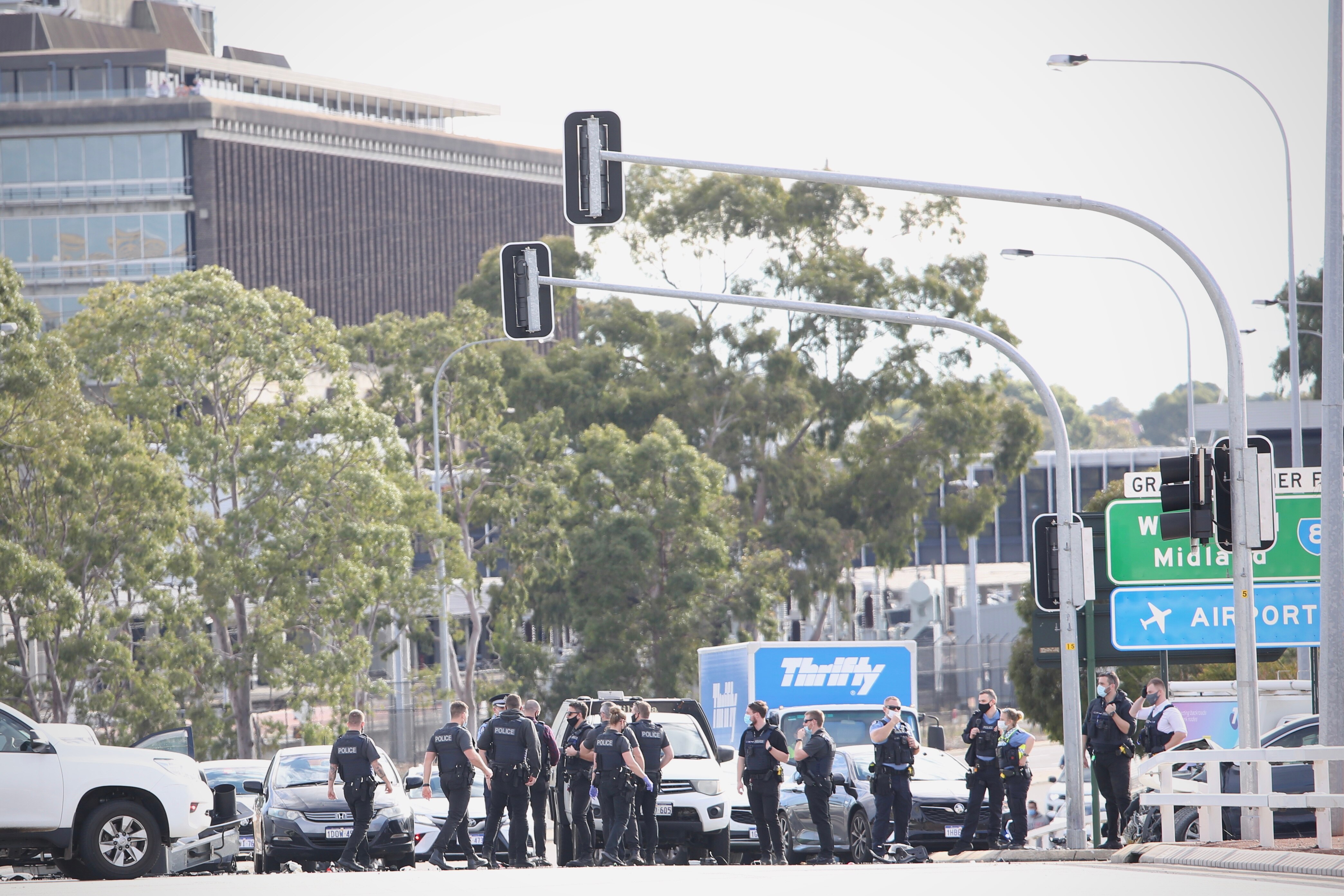 Car Pursued By Police Smashes Into East Perth Traffic Light Pole ...