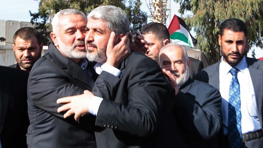Khaled Meshaal arrives in Gaza