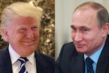 Composite image of Russian President Vladimir Putin and US President-elect Donald Trump.
