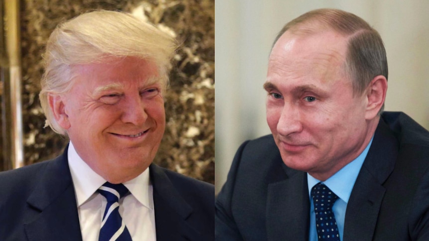 Composite image of Russian President Vladimir Putin and US President-elect Donald Trump.
