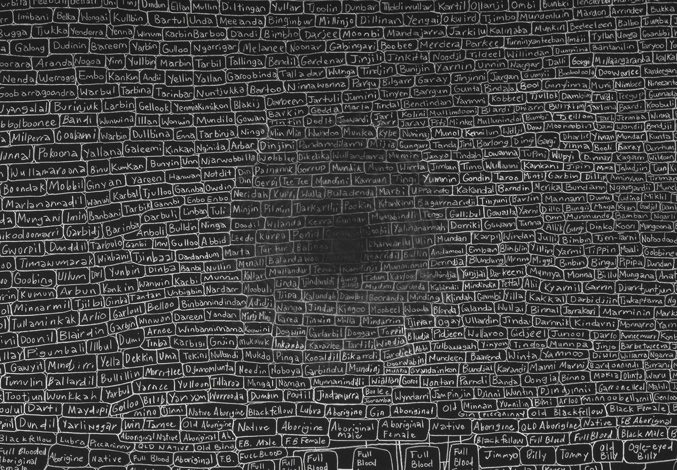 A section of the wall shows the boxes of the family tree blurring into a vortex.