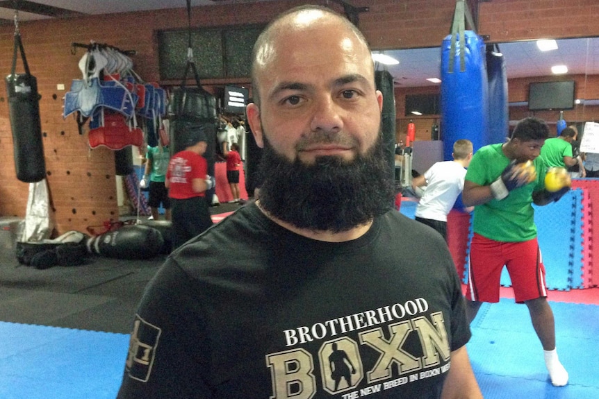 Brotherhood Boxn owner Muhummad Alyatim in his Sydney gym.