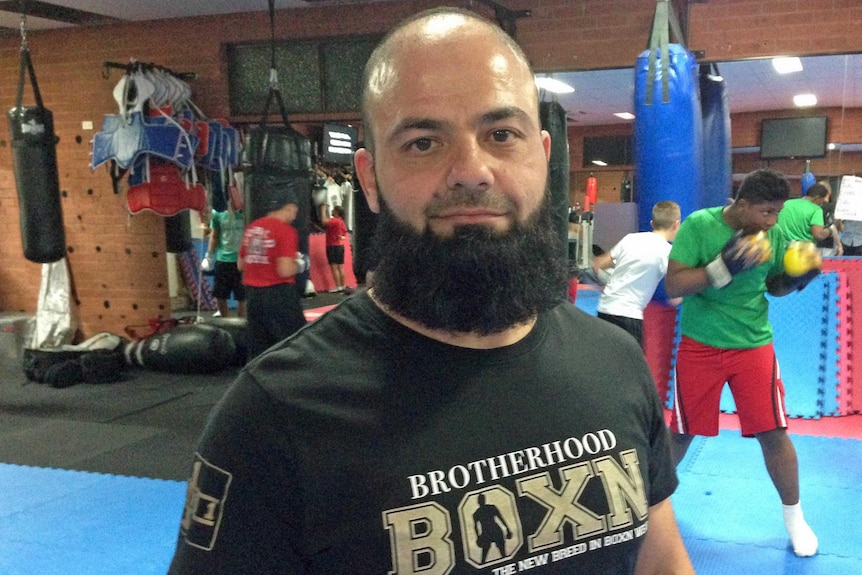 Brotherhood Boxn owner Muhummad Alyatim in his Sydney gym