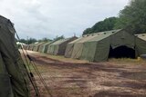 Tents on the island of Nauru to house asylum seekers.