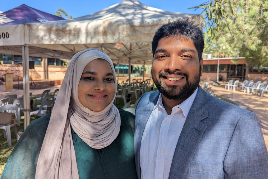 Seeni and Shameina stand positively after the citizenship ceremony