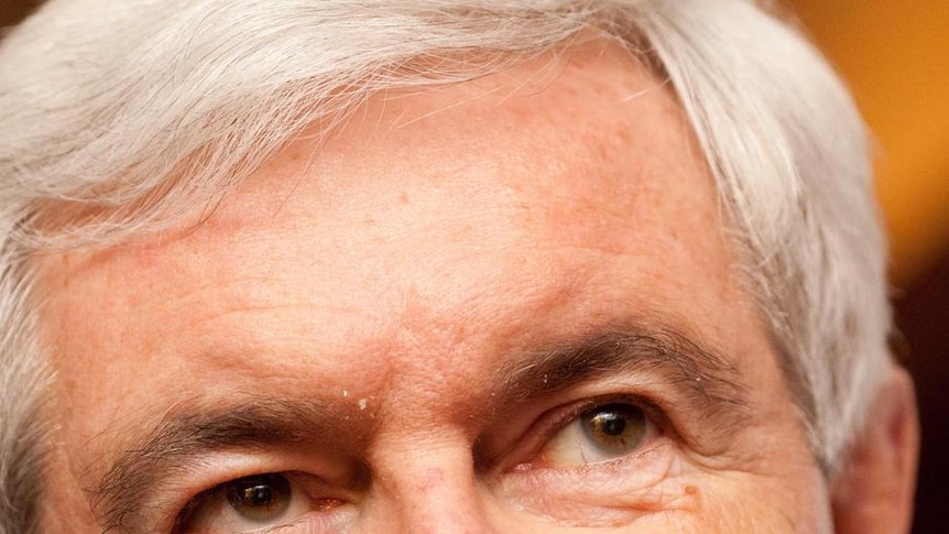 Republican presidential hopeful Newt Gingrich speaks in Manchester, New Hampshire