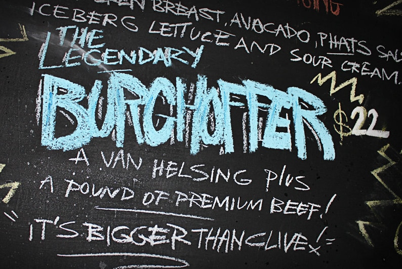 The Burghoffer burger named after Clive