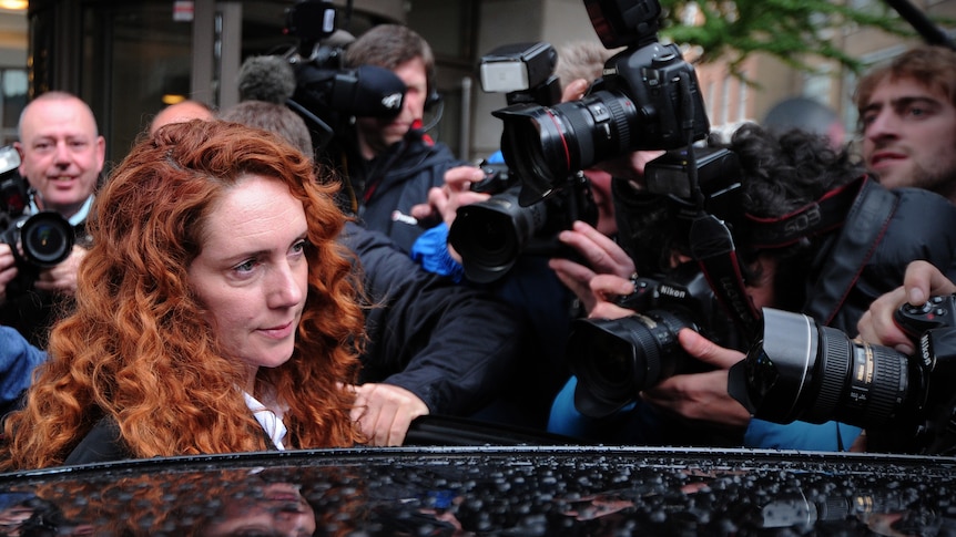 Rebekah Brooks faces media (AFP: Carl Court)