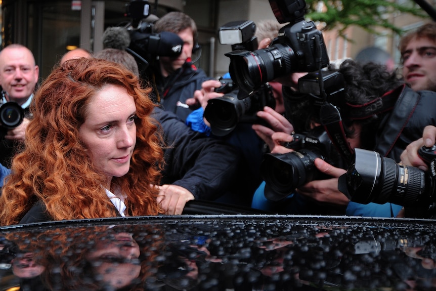 Rebekah Brooks faces media (AFP: Carl Court)
