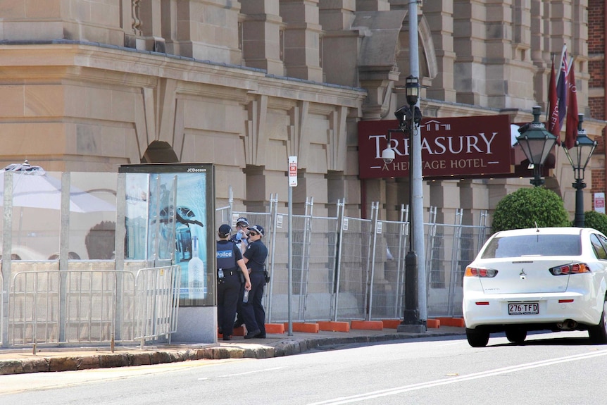 Treasury Hotel blocked off