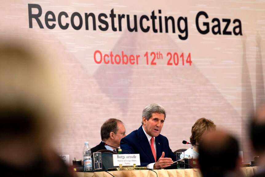 Kerry addresses the Reconstructing Gaza conference