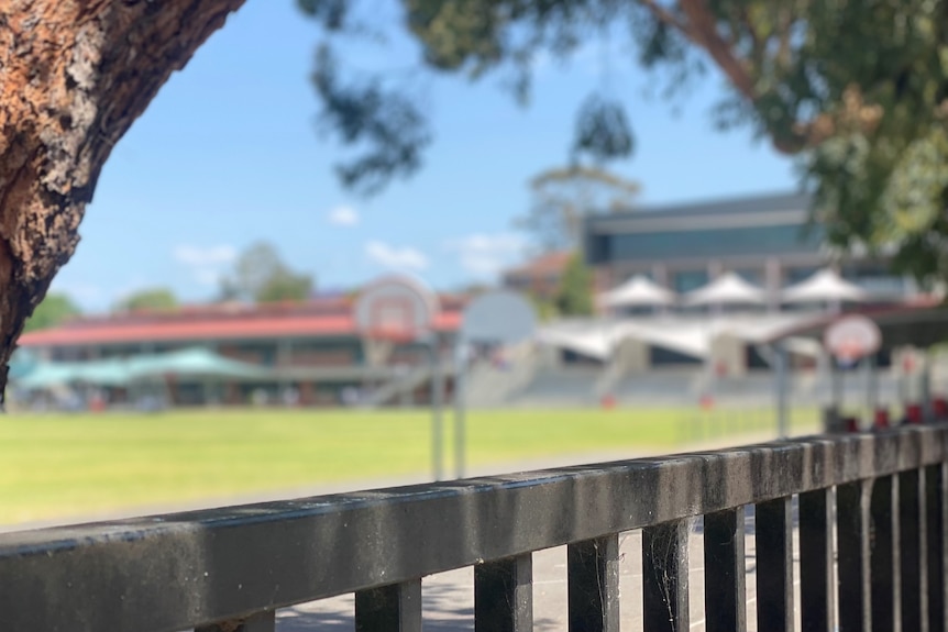 An empty oval at a Central Coast school