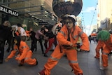 zombie dance protest in Rundle Mall