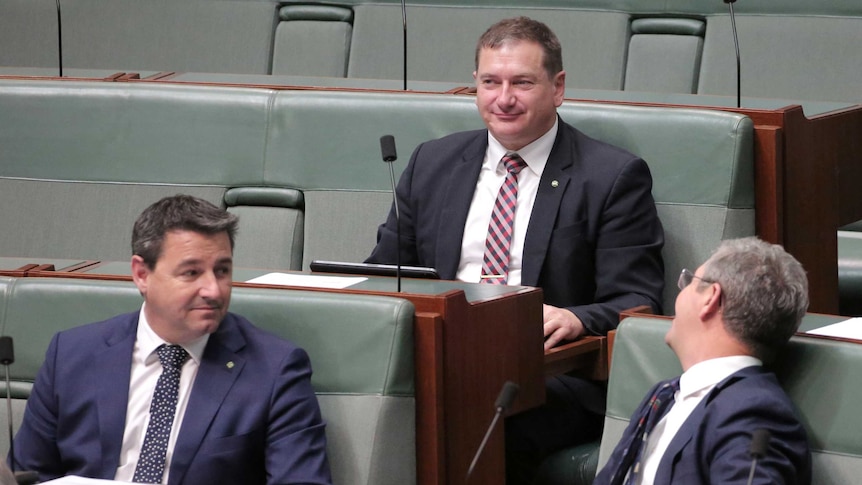 Llew O'Brien looks ahead from his seat on the backbench