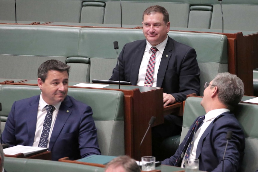 Llew O'Brien looks ahead from his seat on the backbench