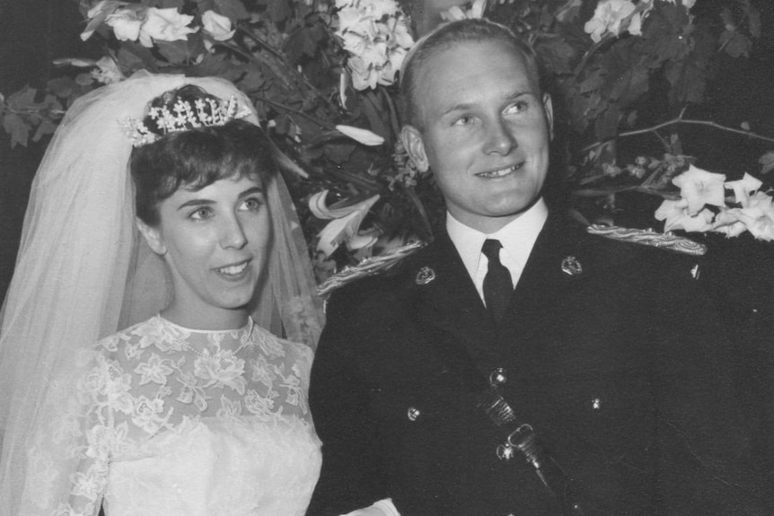 Sara and David Brian at their wedding in September 1962