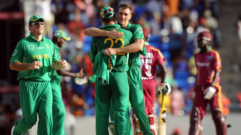 Narrow escape: The Proteas swept the two-match series thanks to their last-ball win.