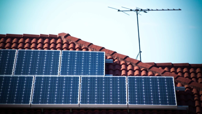 Solar panels on a roof