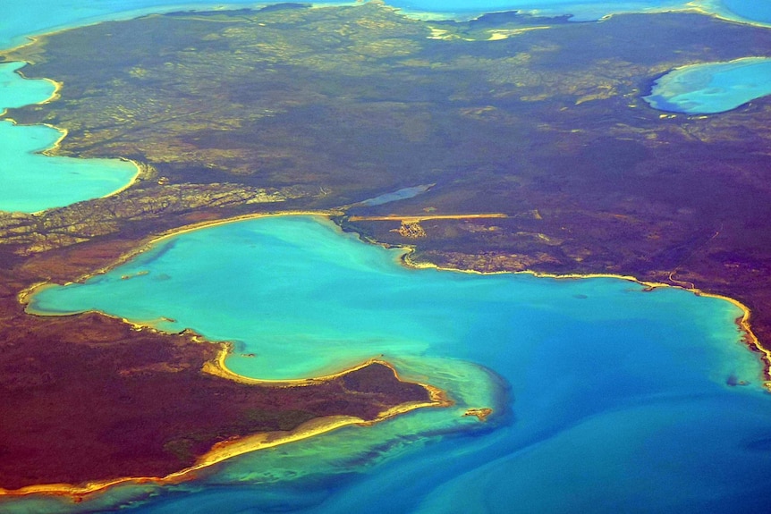 An aerial photo of remote Bickerton Island