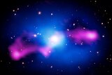 Powerful jets of x-rays blasting out of a supermassive black hole in galaxy cluster MS 0735.6+7421.