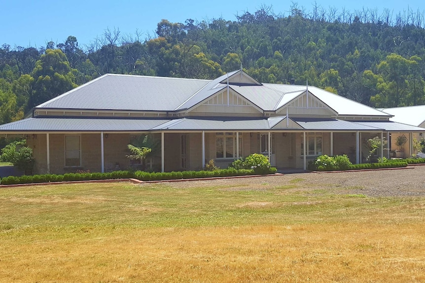 The Ogilvie's new ranch-style house, made of concrete and metal instead of timber.