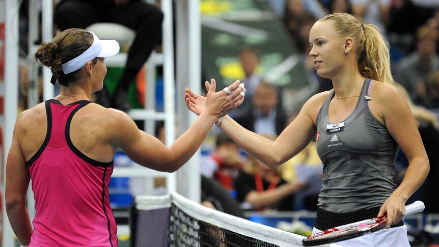 Stosur concedes defeat to Wozniacki