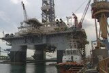 Cranes at Barrow Island where Chevron's Gorgon LNG project located