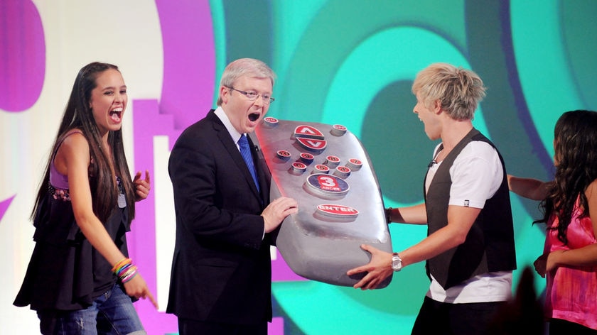 ABC3 launch: Kevin Rudd flicked the switch on the new channel.