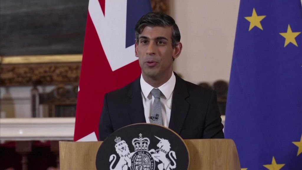 British PM Rishi Sunak Hails New Northern Ireland Deal With EU As 'new ...