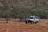 A police 4 wheel drive on the APY Lands