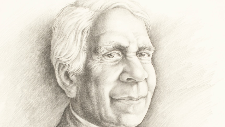 Portrait of David Unaipon (1995) by Lyell Dolan which features on the Australian $50 note.
