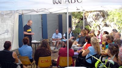 Brian Walsh leads the community skills workshop