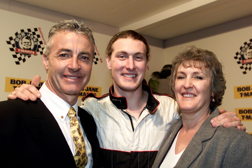 Peter Brock with his son and partner
