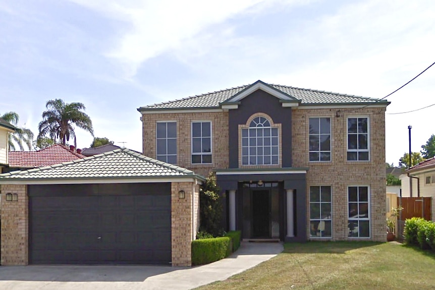 Exterior of a two story house.