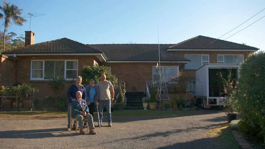 A family of four in the driveway of a brick home to illustrate our Gardening Australia episode recap
