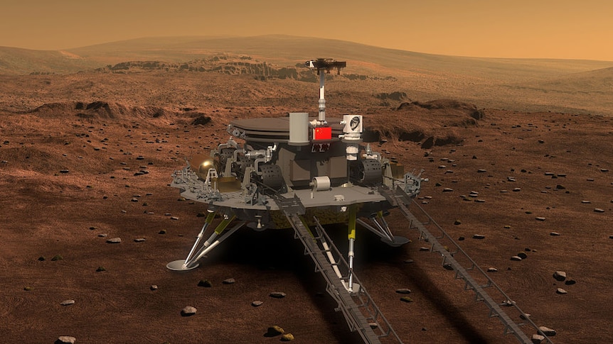 Illustration of Tianwen1 lander and rover