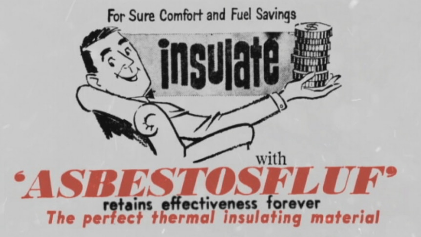 An advertisement spruiking the benefits of using Mr Fluffy asbestos insulation.