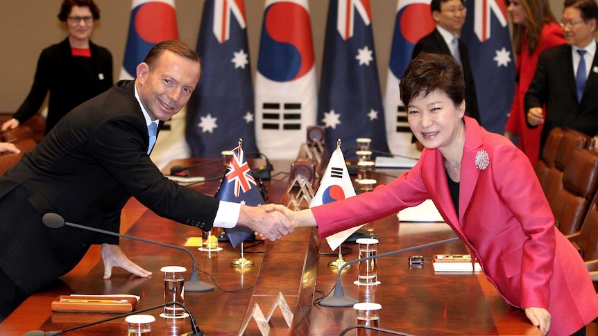 Tony Abbott and Park Geun-hye