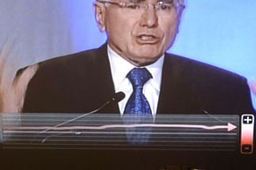 The worm tracks John Howard during a 2007 debate (AAP: Alan Porritt)