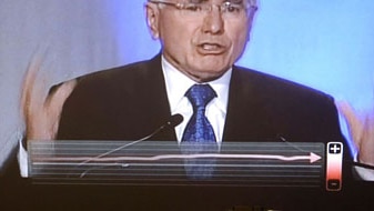The worm tracks John Howard during a 2007 debate (AAP: Alan Porritt)