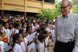 Bob Carr visits school in Colombo, Sri Lanka