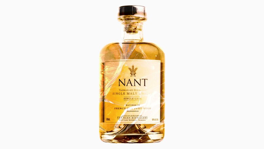 A Nant Whisky bottle.