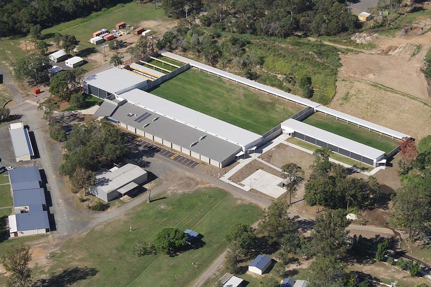 An aerial shot of the Belmont Shooting Complex