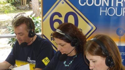 Shelley Lloyd and Jane Paterson with Matt from National Rural News
