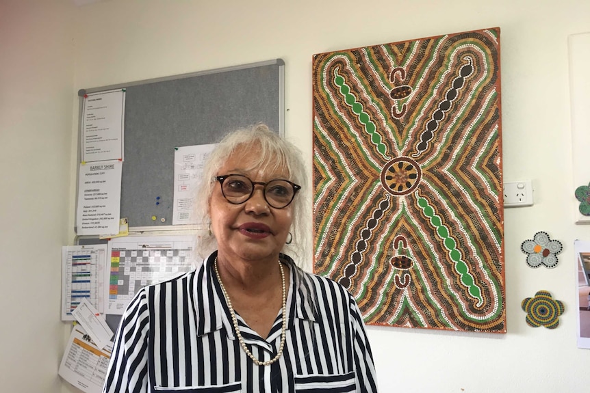 Barb Shaw stands in a health clinic in Tennant Creek.