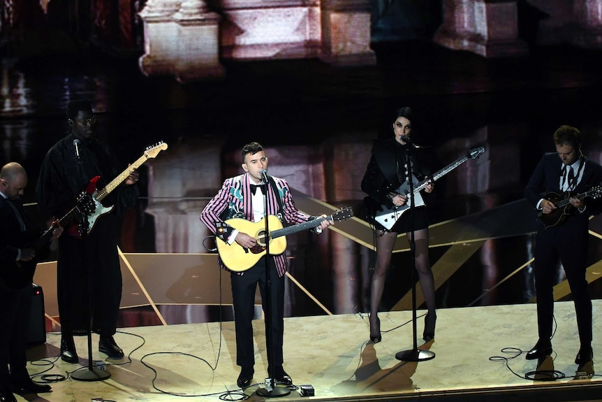 Sufjan Stevens performed with St Vincent and Moses Sumney at the Oscars