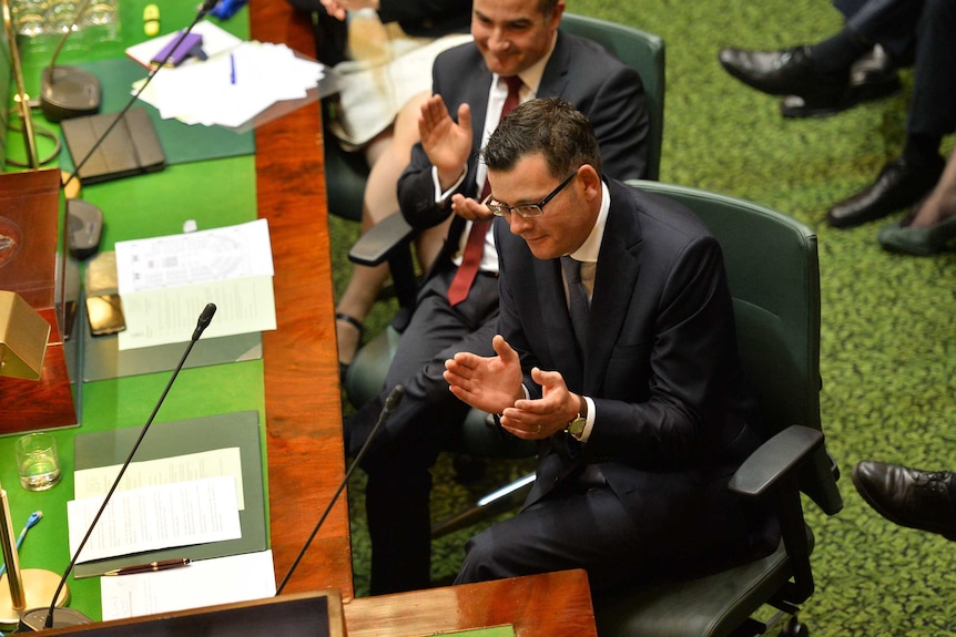 Daniel Andrews in the first question time of the 58th Parliament in Victoria